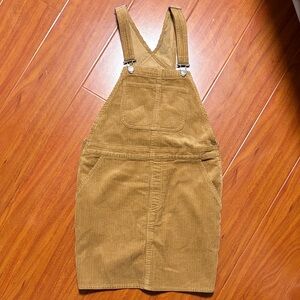 Twik Tan Corduroy Overall Dress